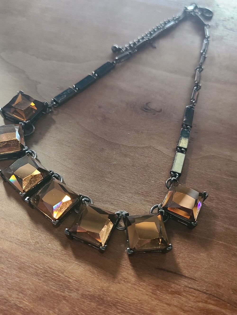 Antique Chocolate Stone Necklace